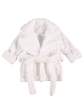 Newborn Baby Girls Boys Clothes Plush Bathrobe Plain Kimono Nightgowns Towel Robe Nightwear Sleepwear Outfits
